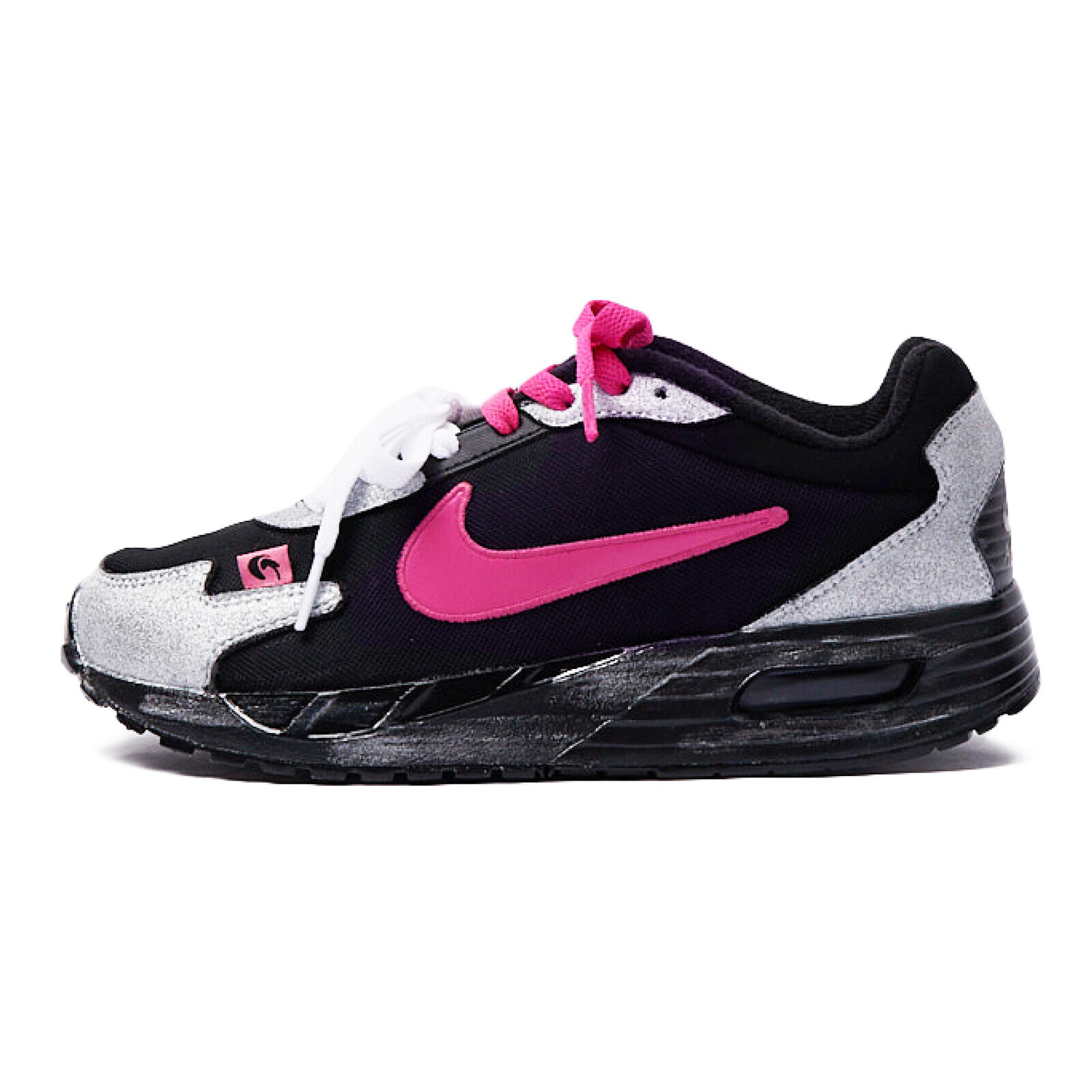 Nike Air Max Solo Casual Shoes Women's Low-Top Black/Pink/Silver