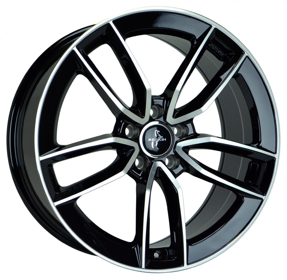 Колесный диск литой Keskin KT21 Elegant black front polish 8.5x19 ET30 - LK5/112 ML66.6