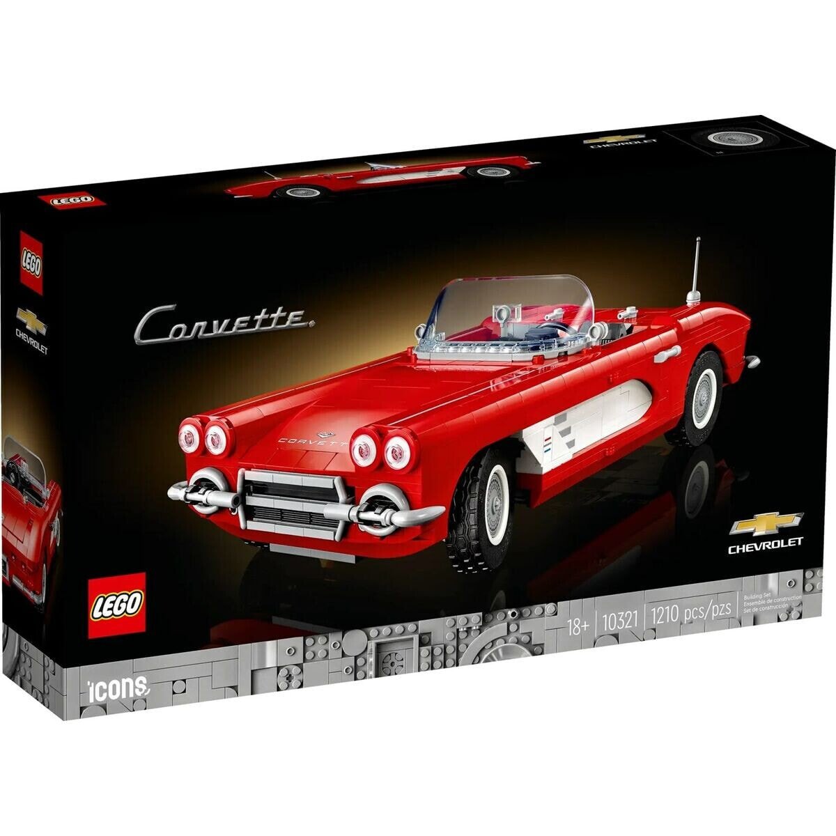 Playset Lego Icons: Corvette 10321 1210 Предметы 14 x 10 x 32 cm