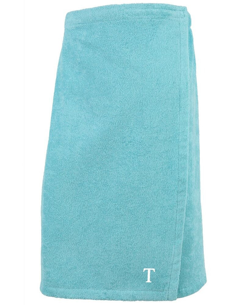 Linum Home 100% Turkish Cotton Terry Personalized Women's Bath Wrap - Aqua