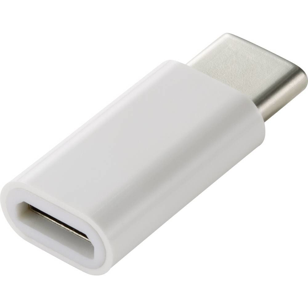 Renkforce RF-4472308 кабельный разъем/переходник USB Type C USB Micro B Белый
