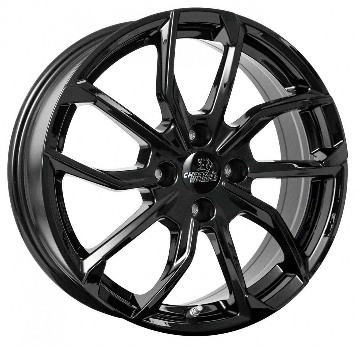 Колесный диск литой Cheetah Wheels CV.05 black shiny 8x18 ET42 - LK5/108 ML63.4