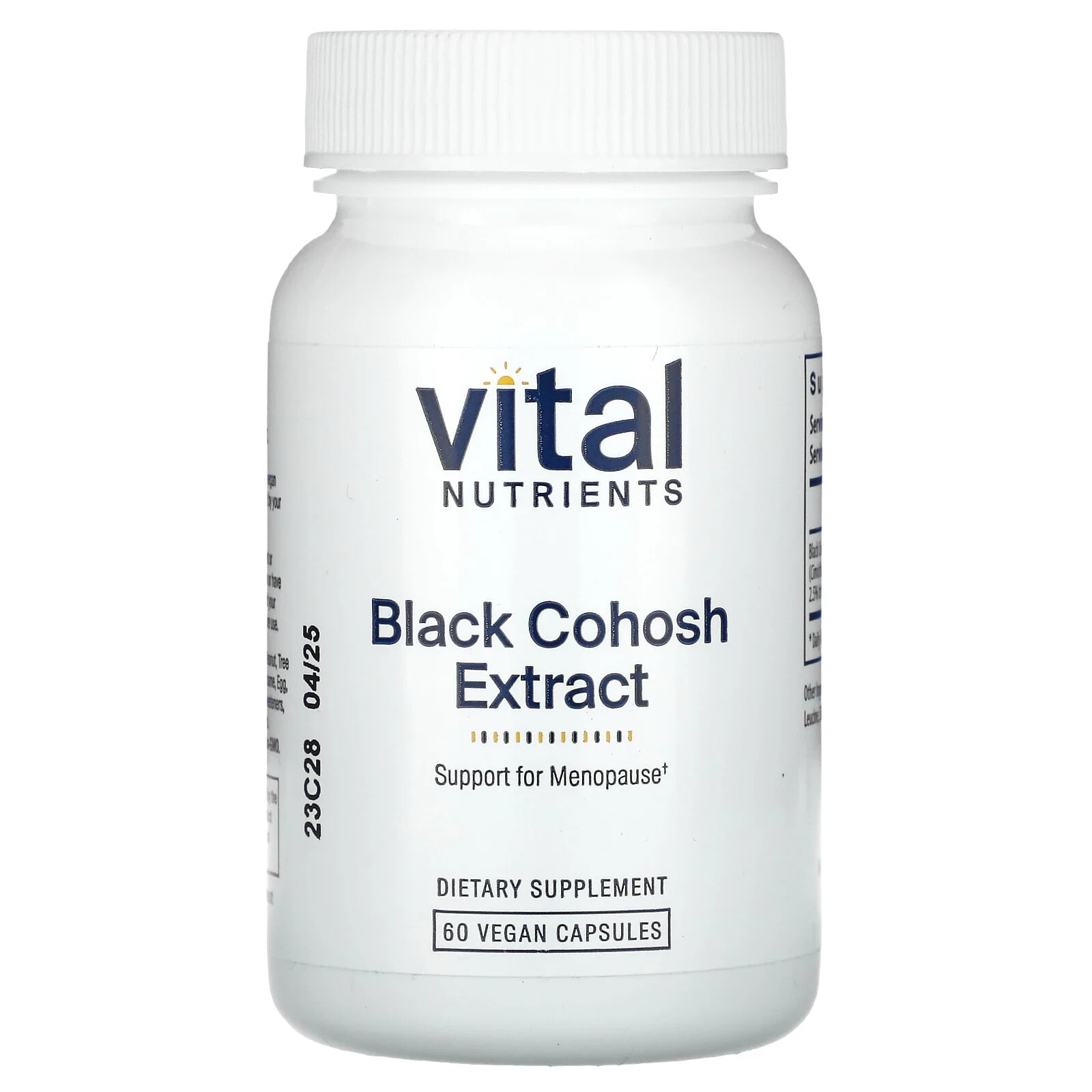 Vital Nutrients, Экстракт черного кохоша, 60 веганских капсул