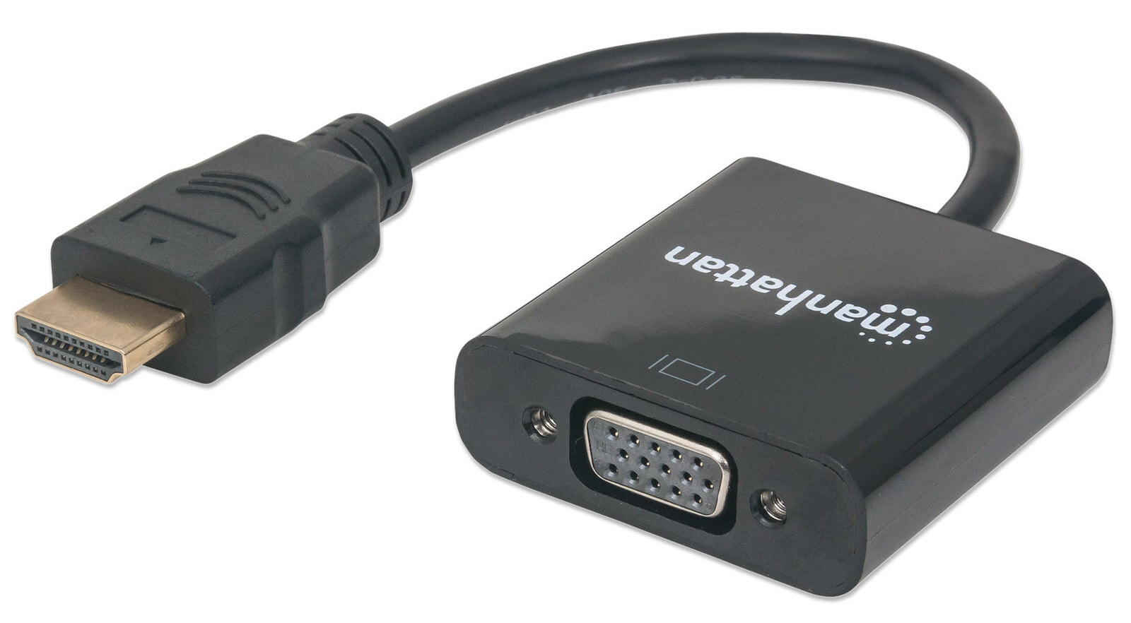 Manhattan 151467 кабельный разъем/переходник HDMI VGA Черный