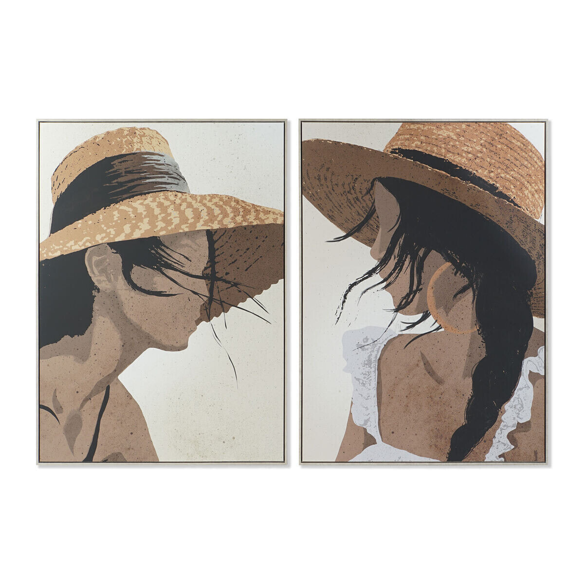 Painting DKD Home Decor 104 x 4,5 x 143,5 cm Hat Modern (2 Units)