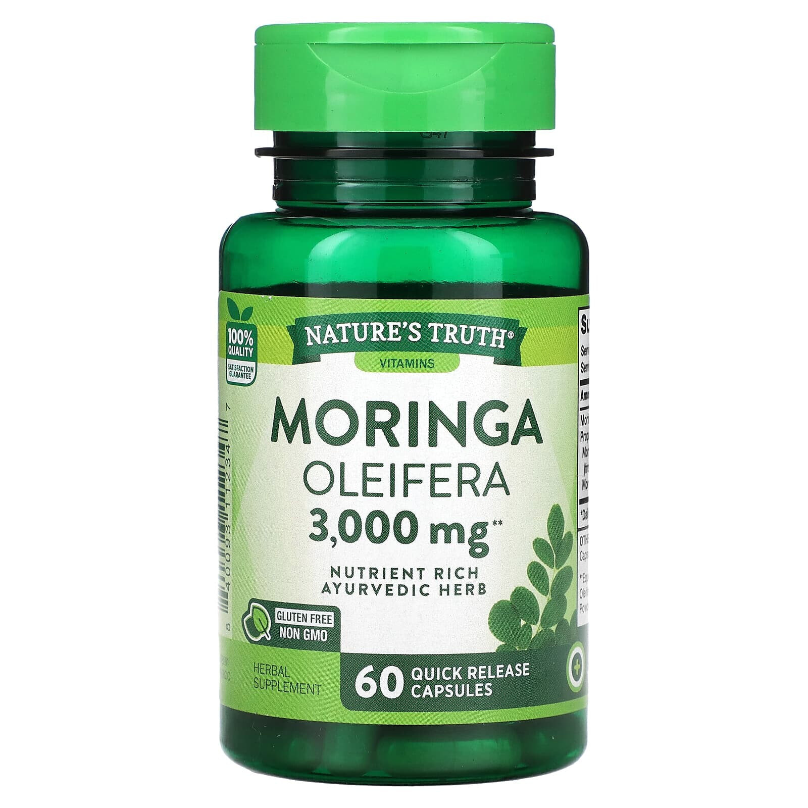 Moringa Oleifera, 3,000 mg, 60 Quick Release Capsules
