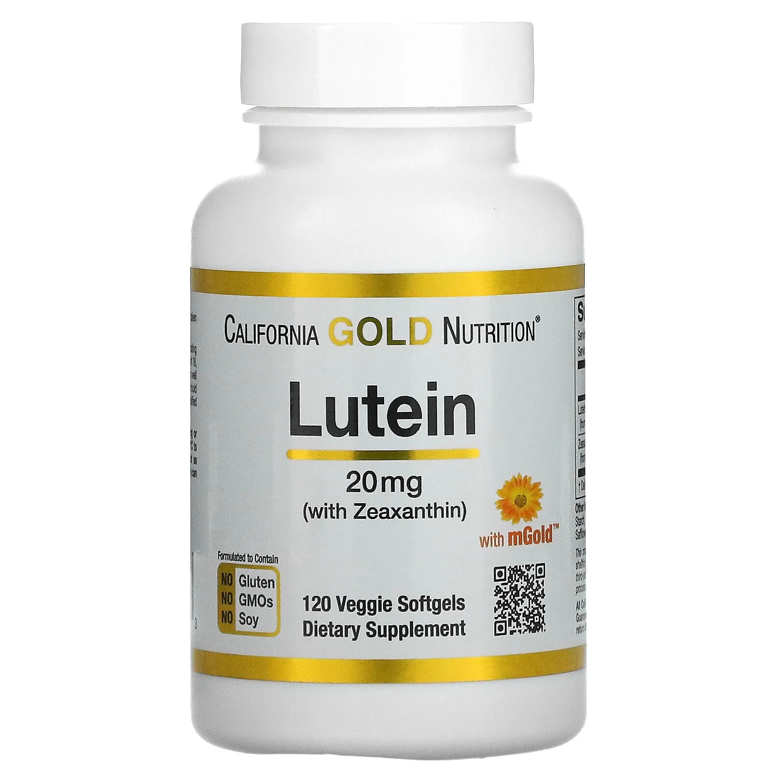 California Gold Nutrition, лютеин и зеаксантин, 10 мг, 120 растительных капсул
