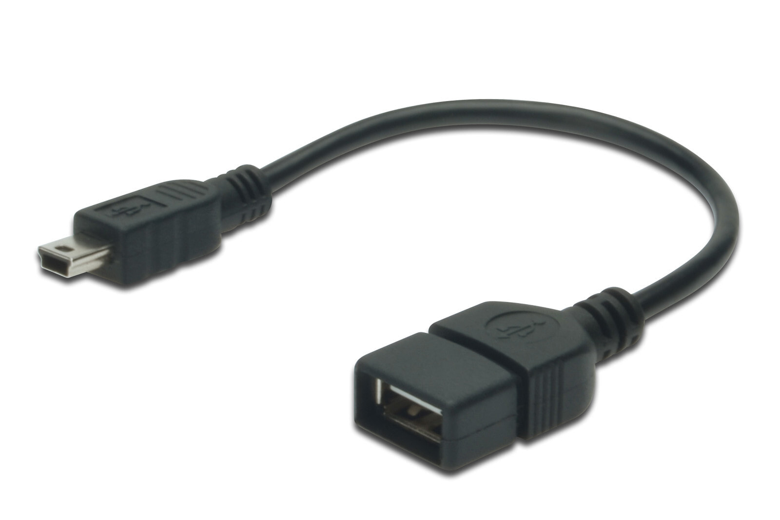 ASSMANN Electronic USB 2.0 OTG 0.2m USB mini B Черный AK-300310-002-S