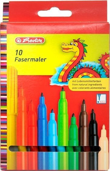 Herlitz Washable markers in 10 colors