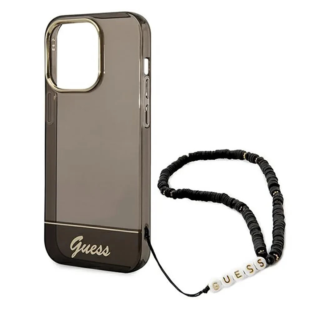 GUESS Guhcp14Xhgcohk iPhone 14 Pro Max 6.7 Pearl Strap phone case