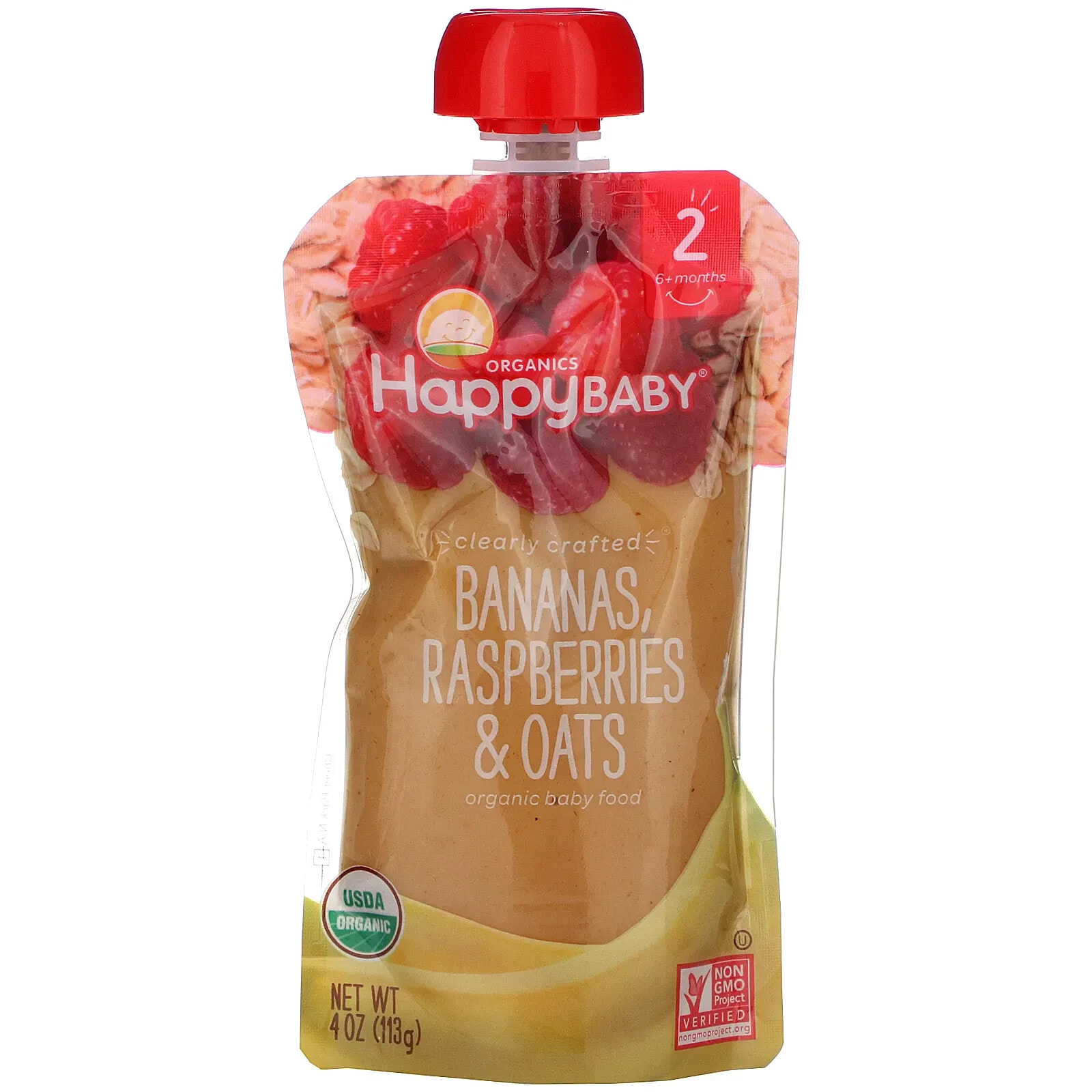 Happy Baby, Organic Baby Food, 6+ Months, Apples, Guavas, & Beets, 4 oz (113 g)