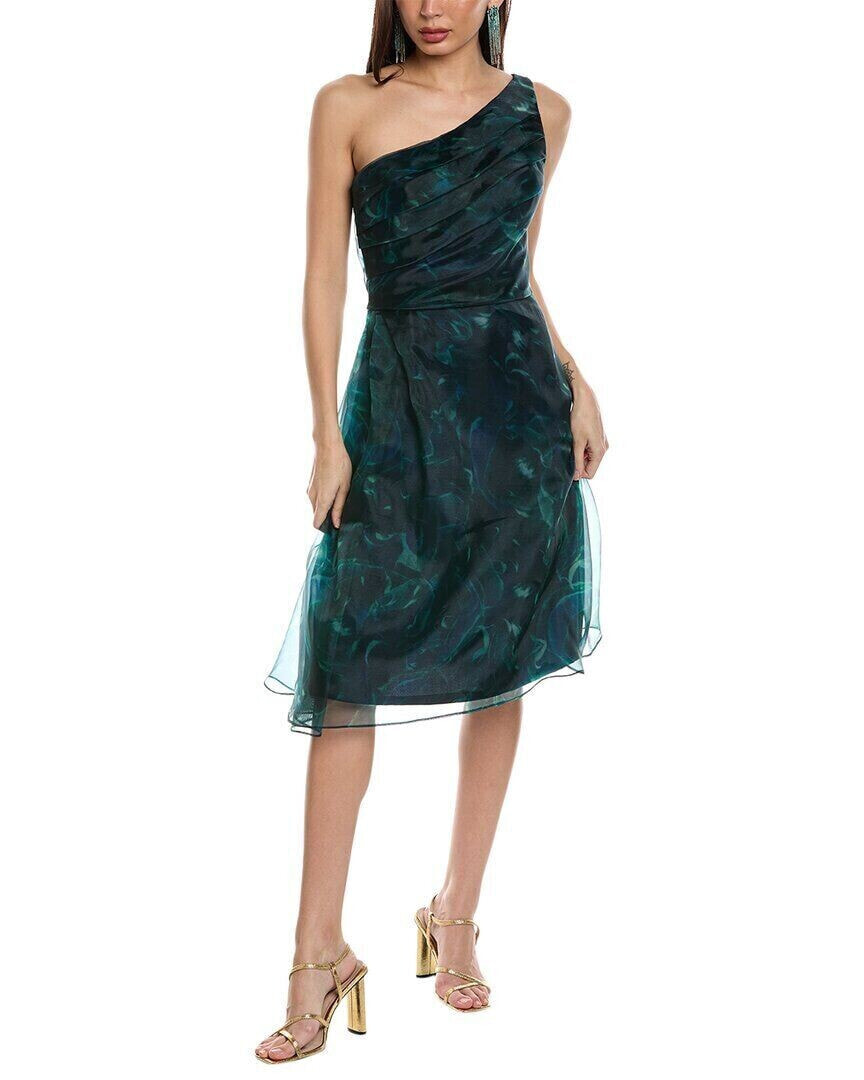 Rene Ruiz One-Shoulder Organza Cocktail Dress Women's