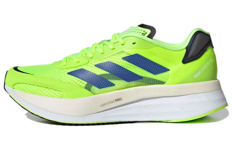 adidas Adizero Boston 10 运动 防滑 低帮 跑步鞋 男款 荧光绿 / Кроссовки Adidas Adizero Boston 10 H67514