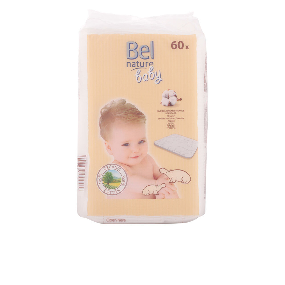 Bel Nature Baby Mai Детские очищающие ватные диски из органического хлопка 60 шт