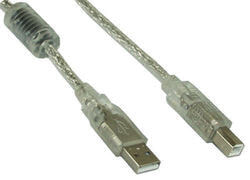 InLine 34535 USB кабель 3 m USB A USB B Прозрачный