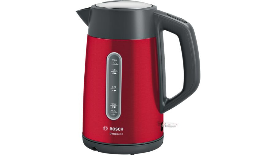 Bosch TWK4P434 электрический чайник 1,7 L Черный, Красный 2400 W