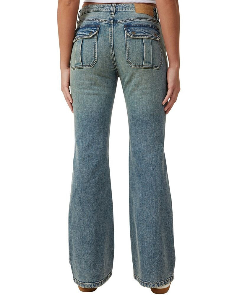 Women's Stretch Bootleg Flare Jeans Cotton On Цвет: Desert Blue, Utility;  Размер: 14 купить от 9317 рублей в интернет-магазине MALL