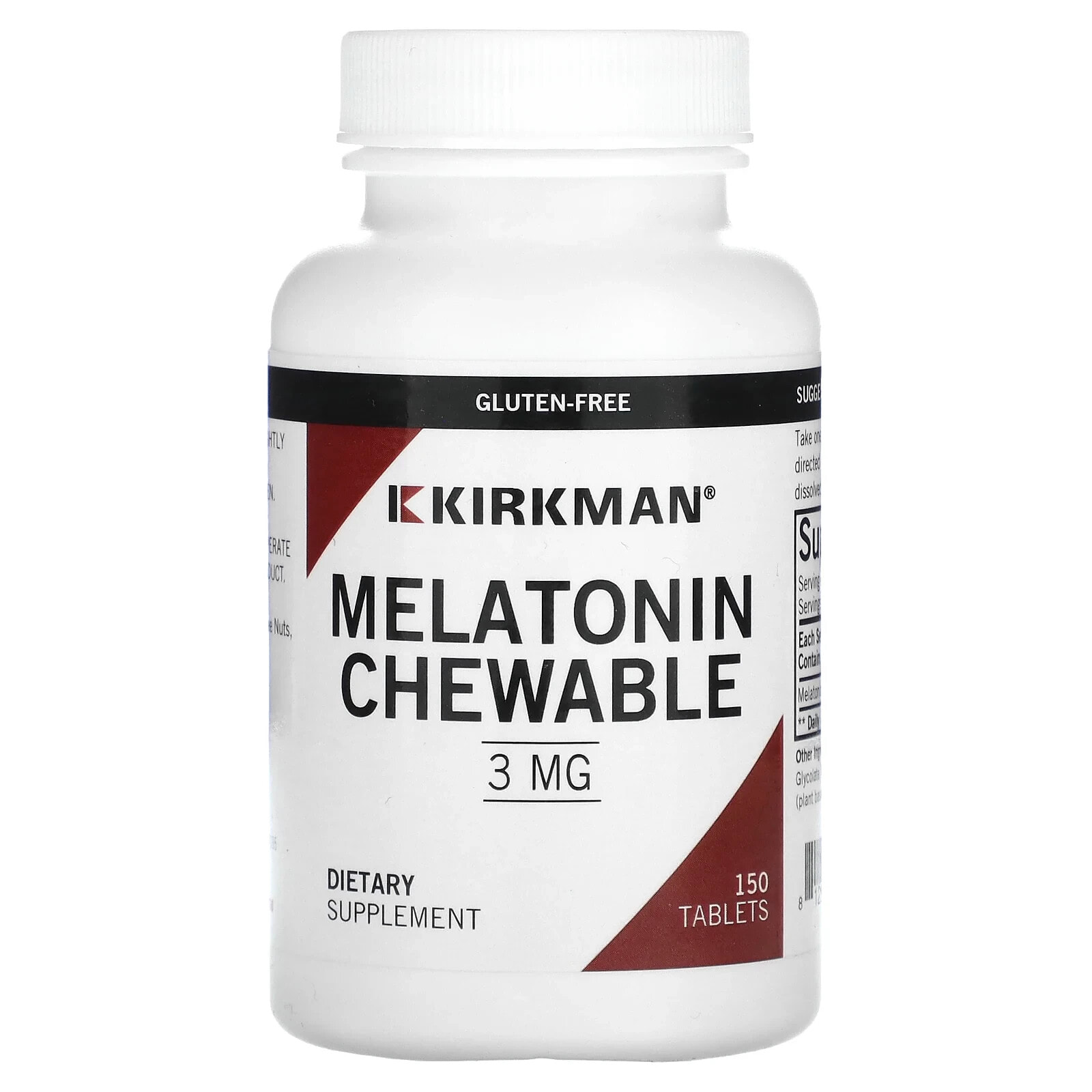 Melatonin Chewable, 3 mg, 150 Tablets