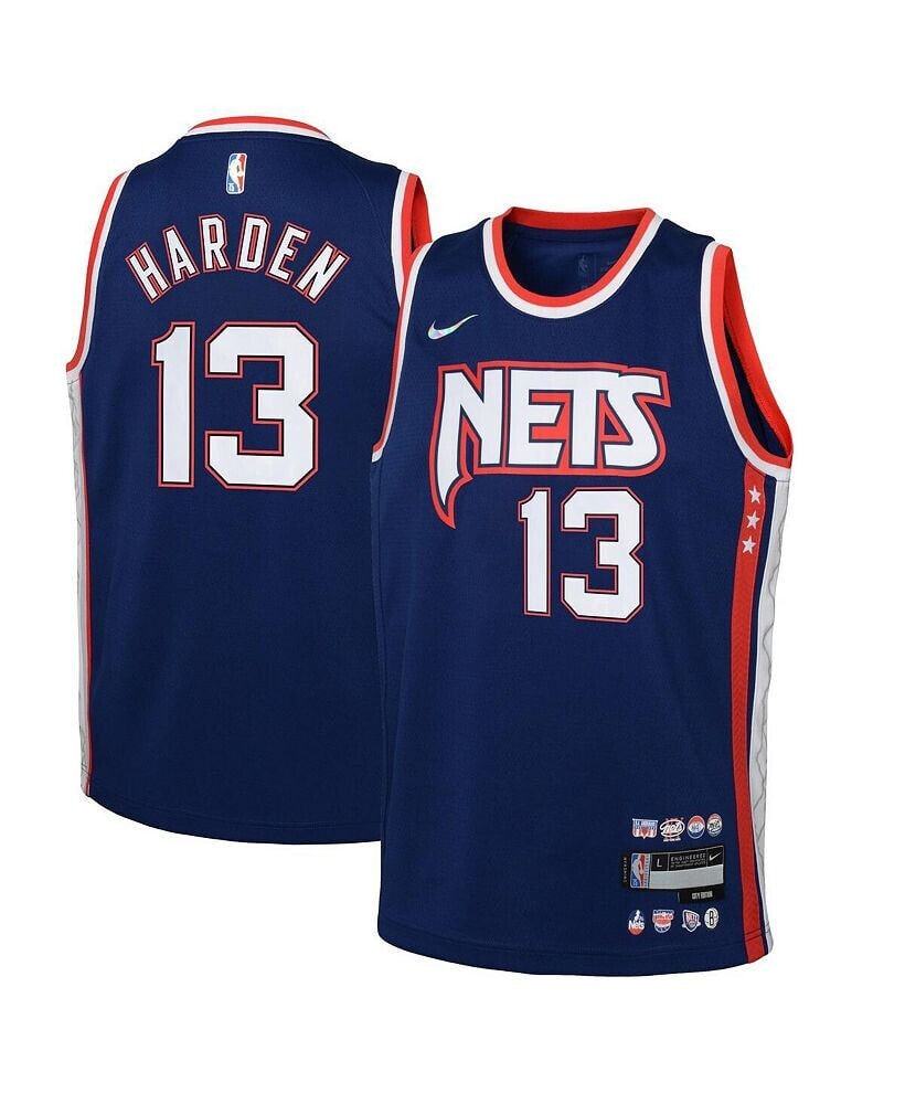 Big Boys James Harden Navy Brooklyn Nets 2021/22 Swingman Jersey - City Edition