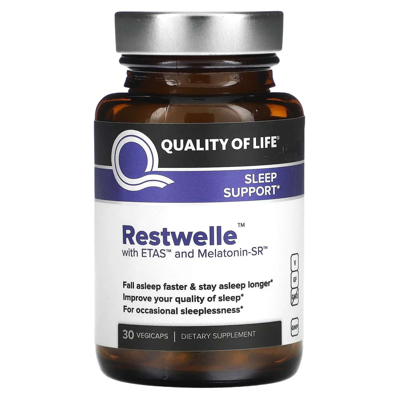 Restwelle with ETAS and Melatonin-SR, 30 Vegicaps