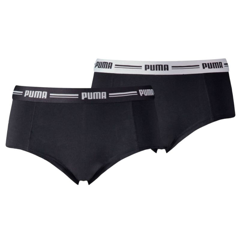 Женские черные трусы Puma Mini Short 2 Pack Panties W 603033 001-200