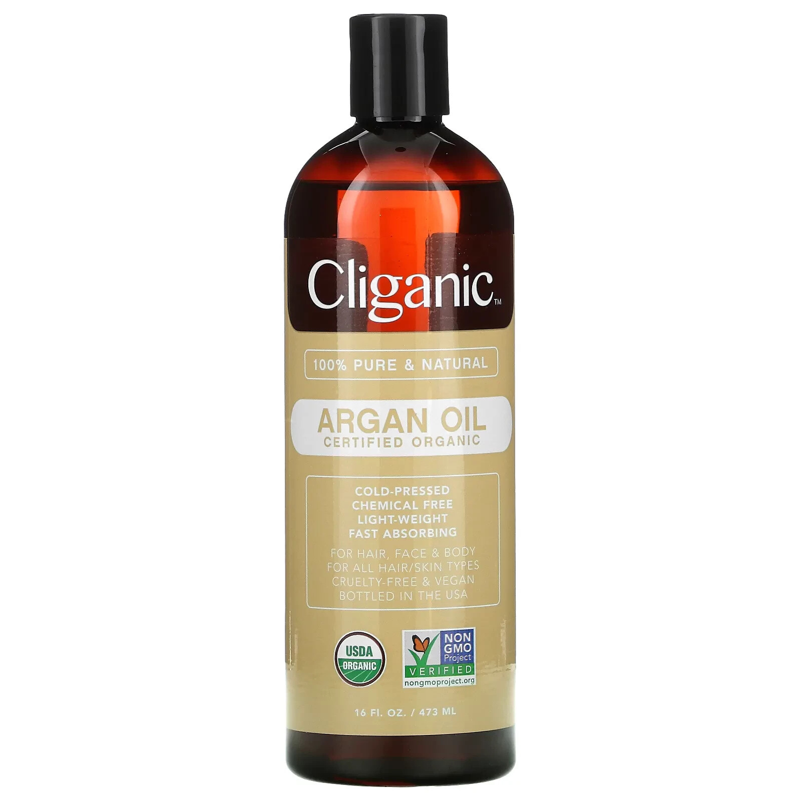 Cliganic, на 100% чистое и натуральное масло жожоба, 473 мл (16 жидк. унций)