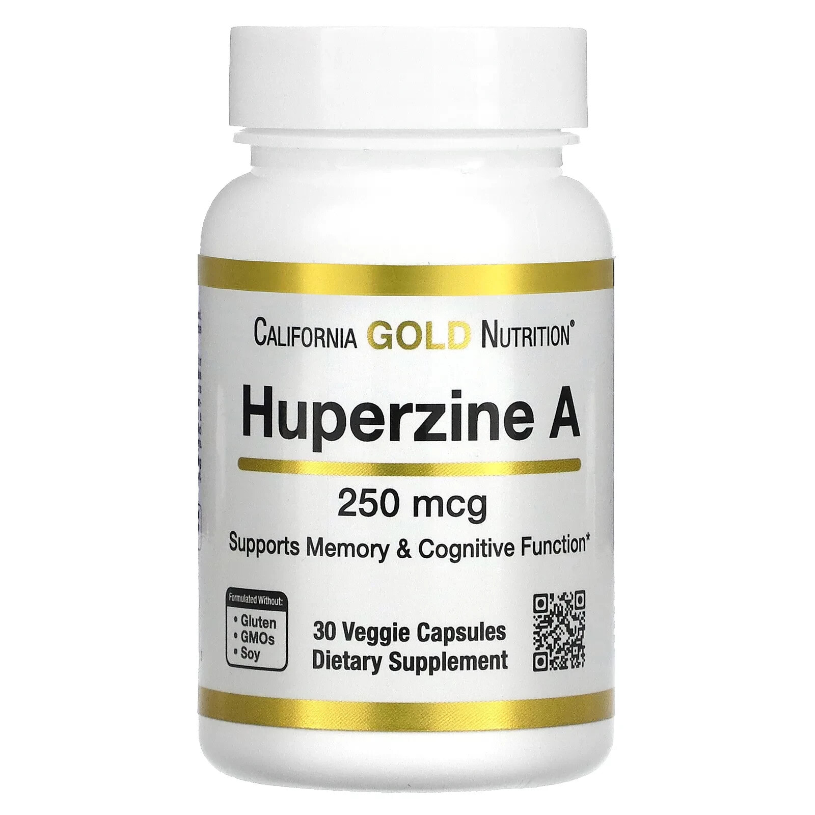 California Gold Nutrition, гуперзин А, 250 мкг, 90 растительных капсул