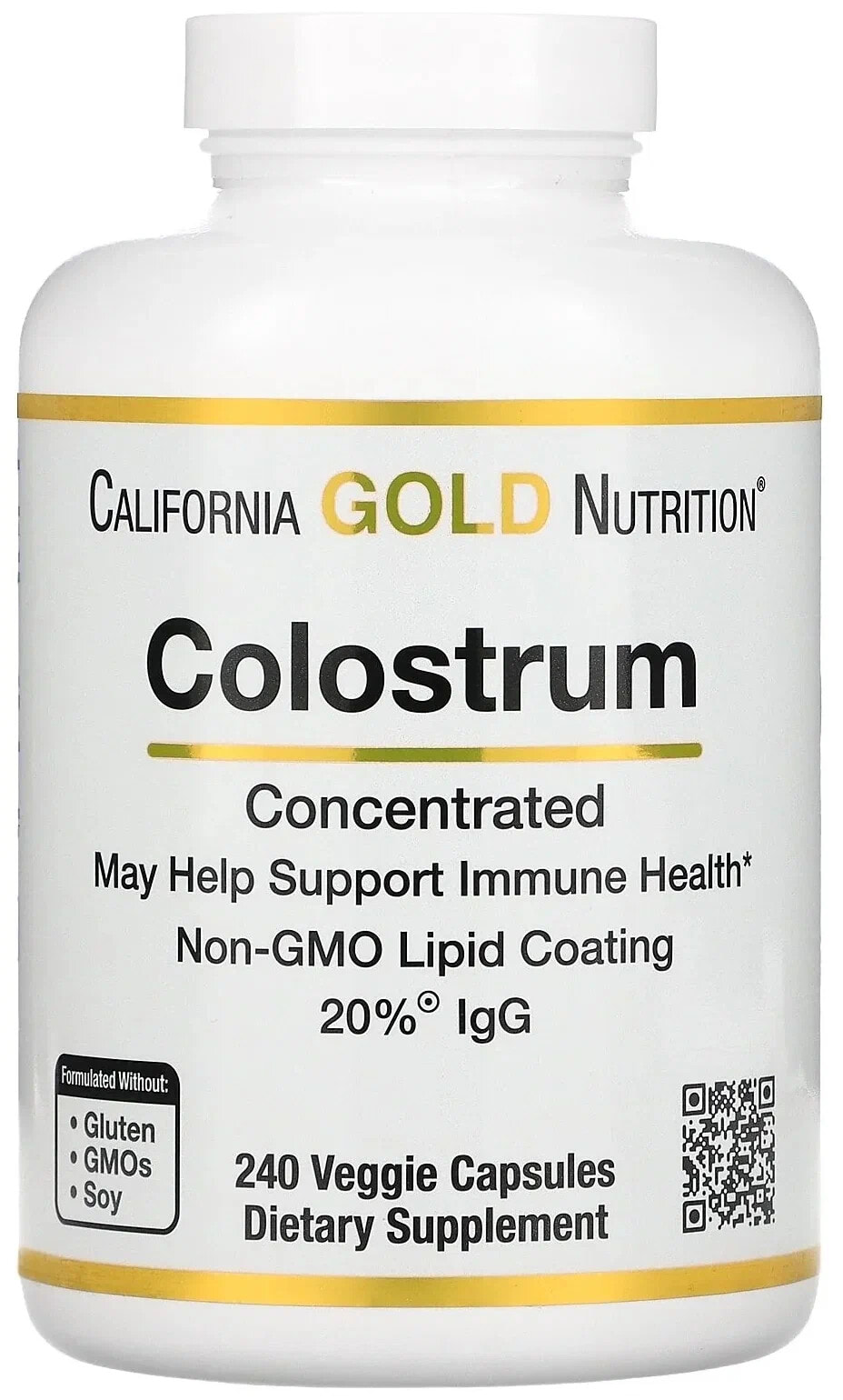 California Gold Nutrition, Colostrum, 240 Veggie Capsules