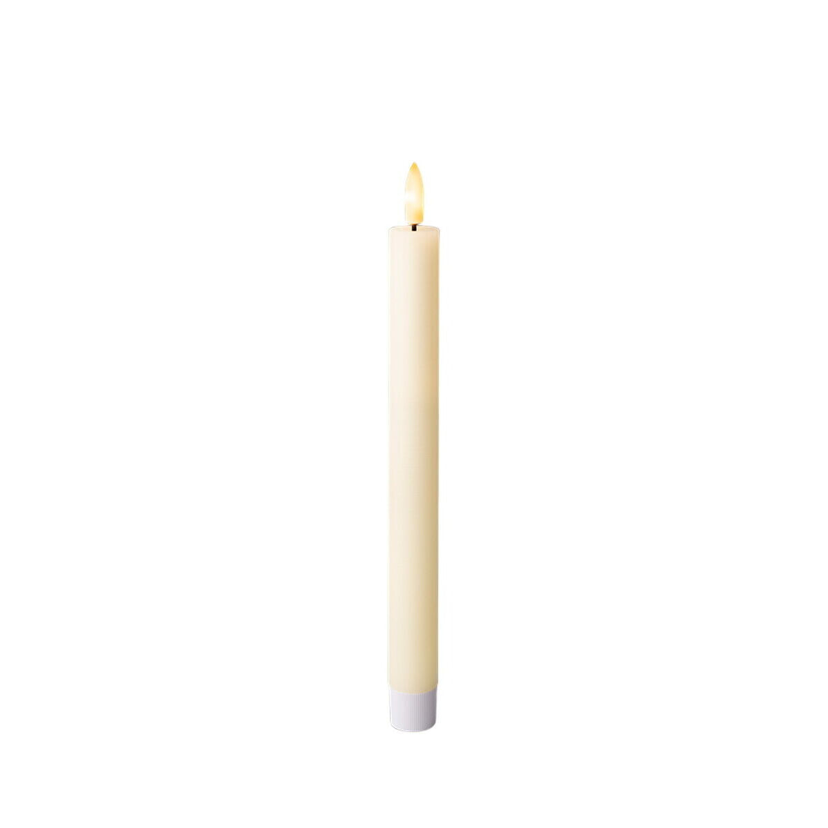 LED Candle Lumineo Beige Ø 2,2 x 24,5 cm Flame effect (2 Units)