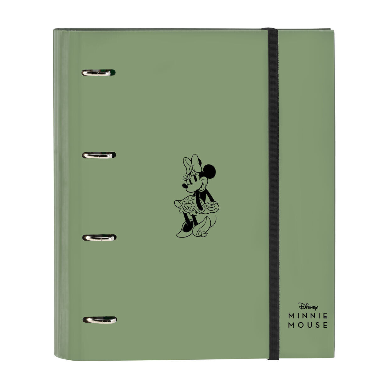 Ring binder Minnie Mouse Mint shadow Military green (27 x 32 x 3.5 cm)