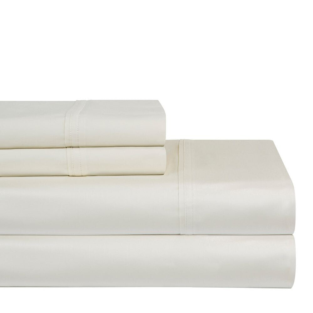 Pointehaven solid 400 Thread Count Cotton Sateen 3-Pc. Sheet Sets, Twin