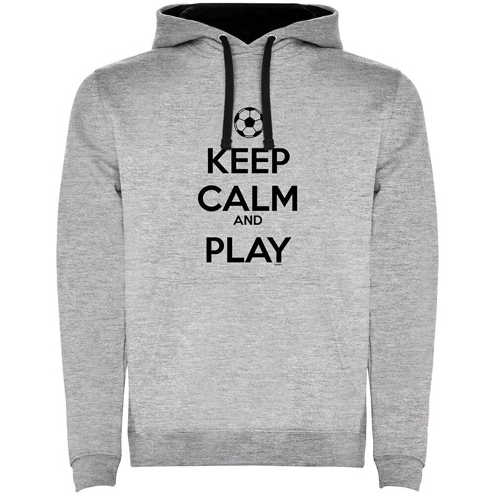 KRUSKIS Keep Calm And Play Football Two-Colour Hoodie