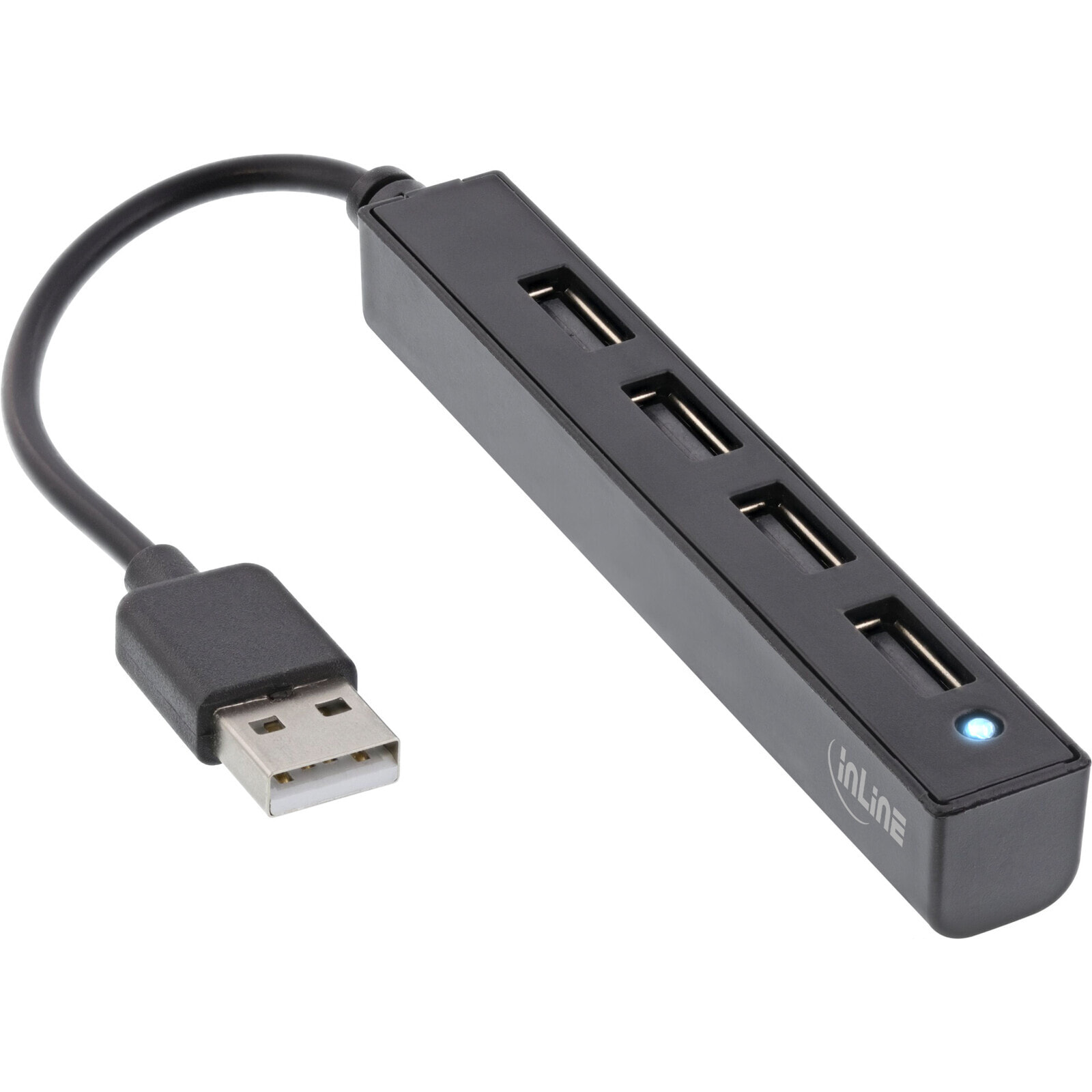 USB 2.0 4-Port Hub - USB-A male to 4x USB-A female - cable 15cm