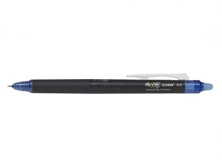 Кликер Pilot FriXion Point, Выдвижная гелевая ручка, Синий, Черный, Синий, Мелкий, 0,25 мм, 0,5 мм