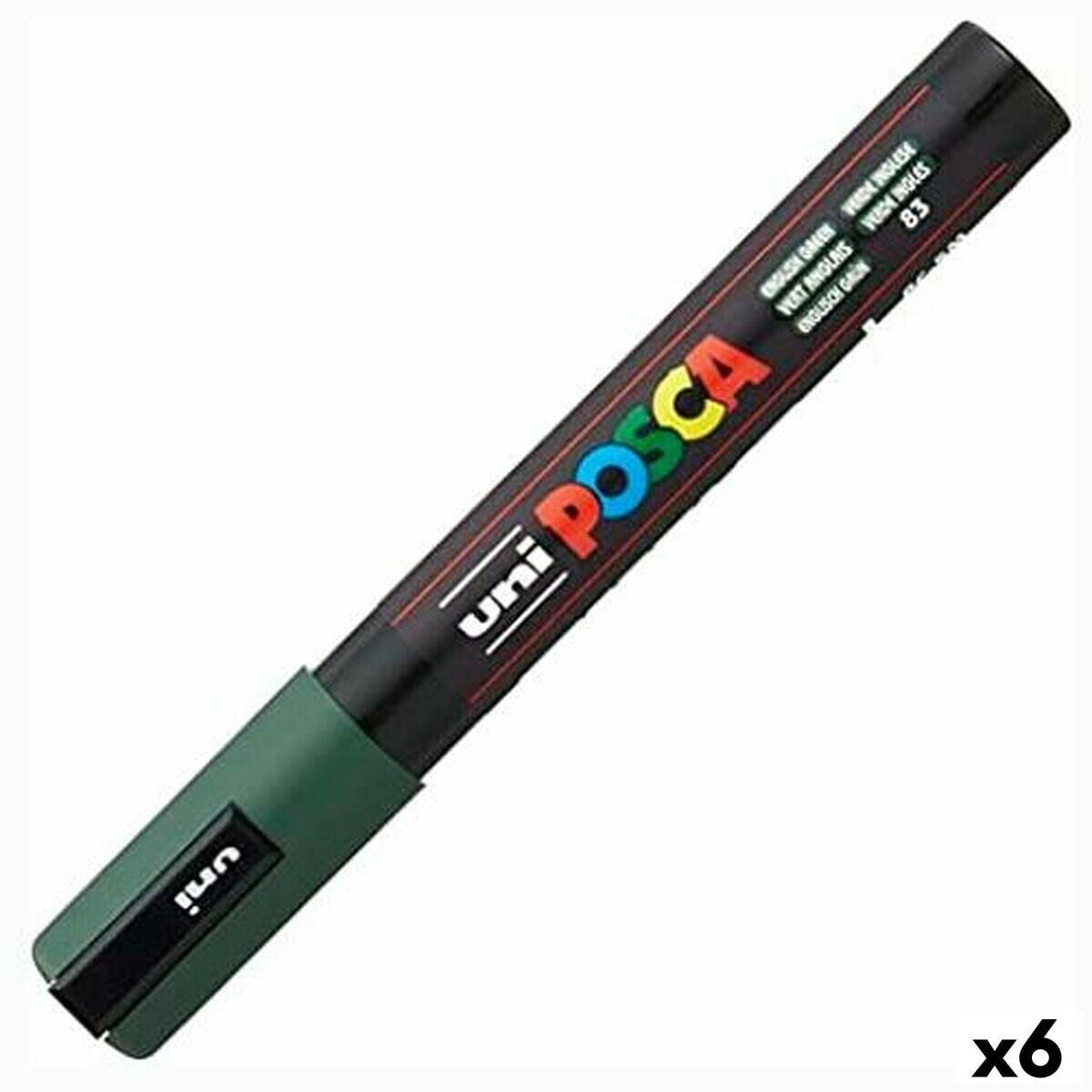 Acrylic paint marker POSCA PC-5M Dark green 1,8-2,5 mm (6 Units)