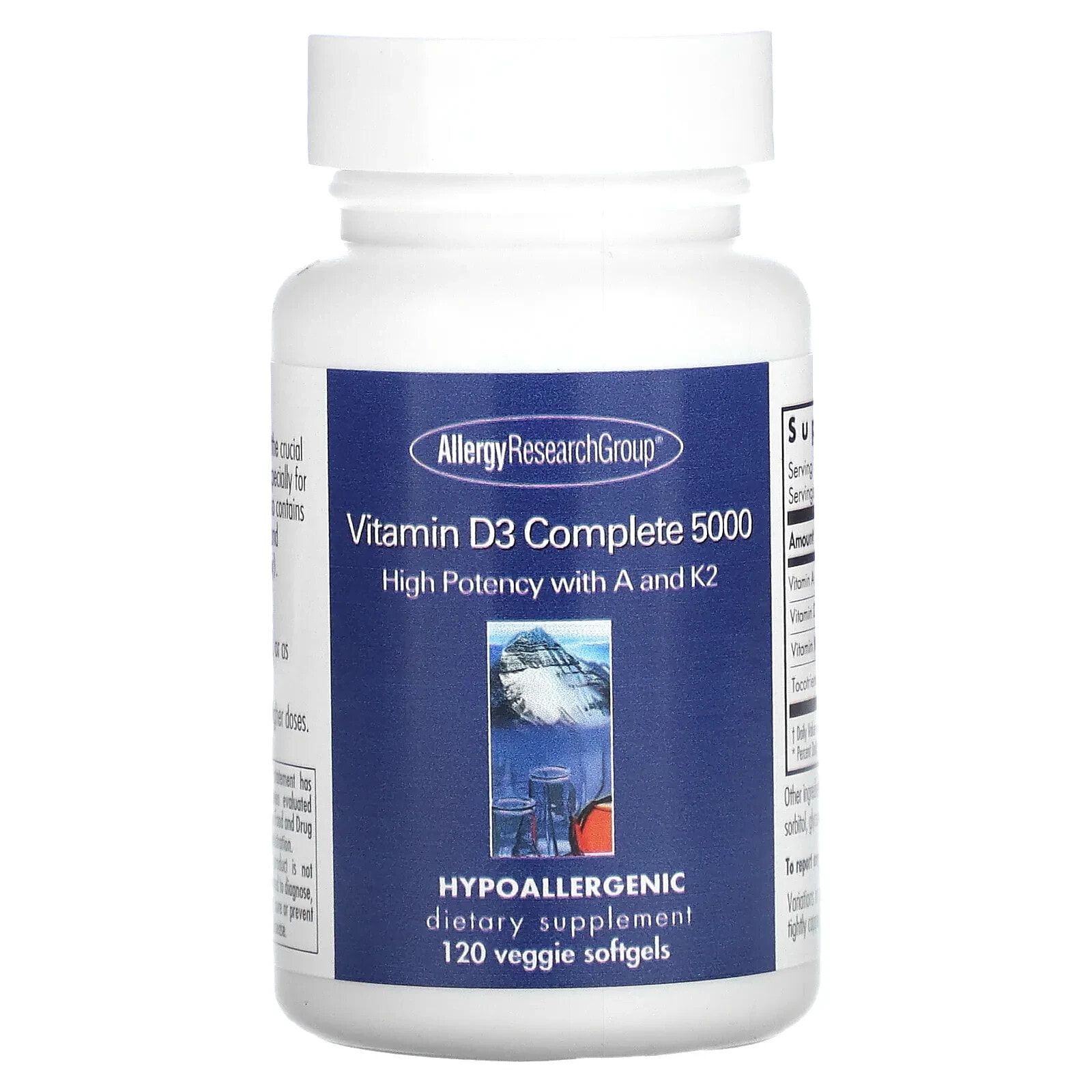 Vitamin D3 Complete 5000, 60 Veggie Softgels