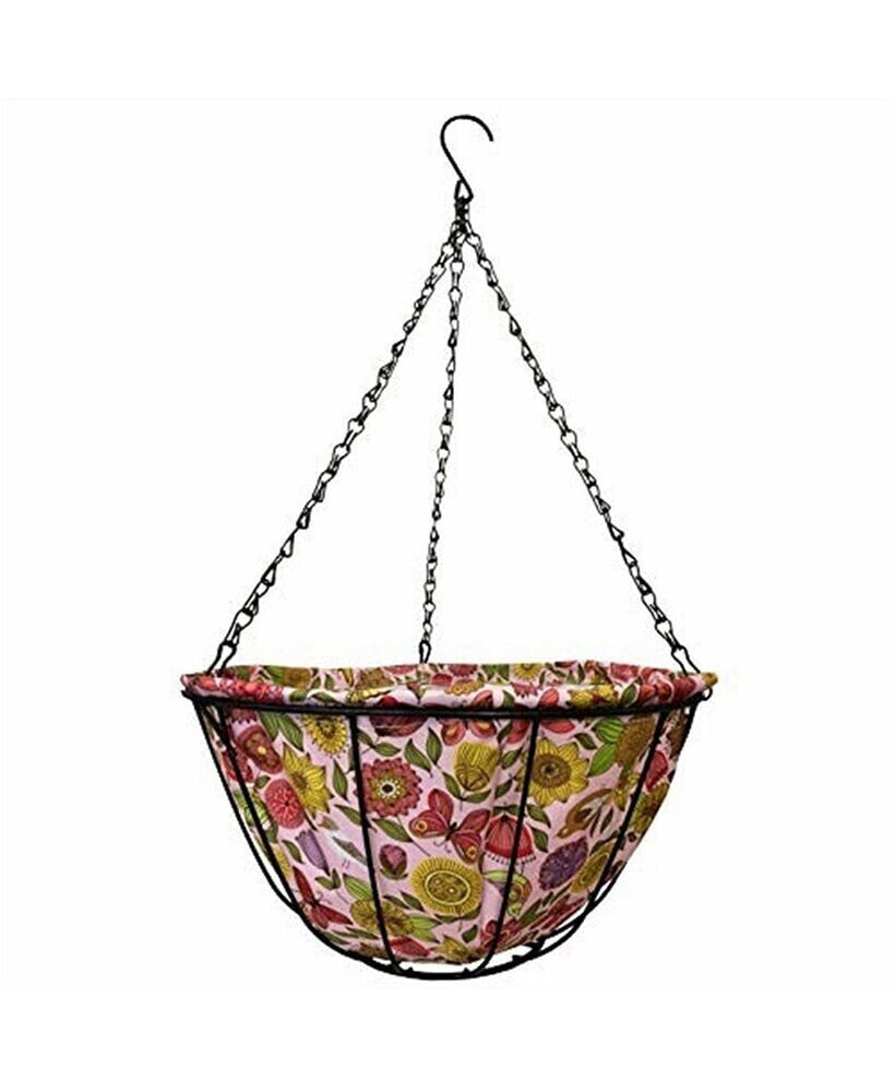 Gardener's Select 141424 Hanging Basket w Fabric Coco Liner, 14in