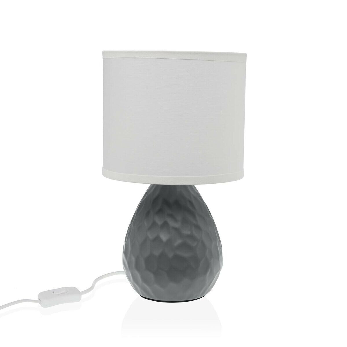 Desk lamp Versa Grey White Ceramic 40 W 15,5 x 27,5 cm