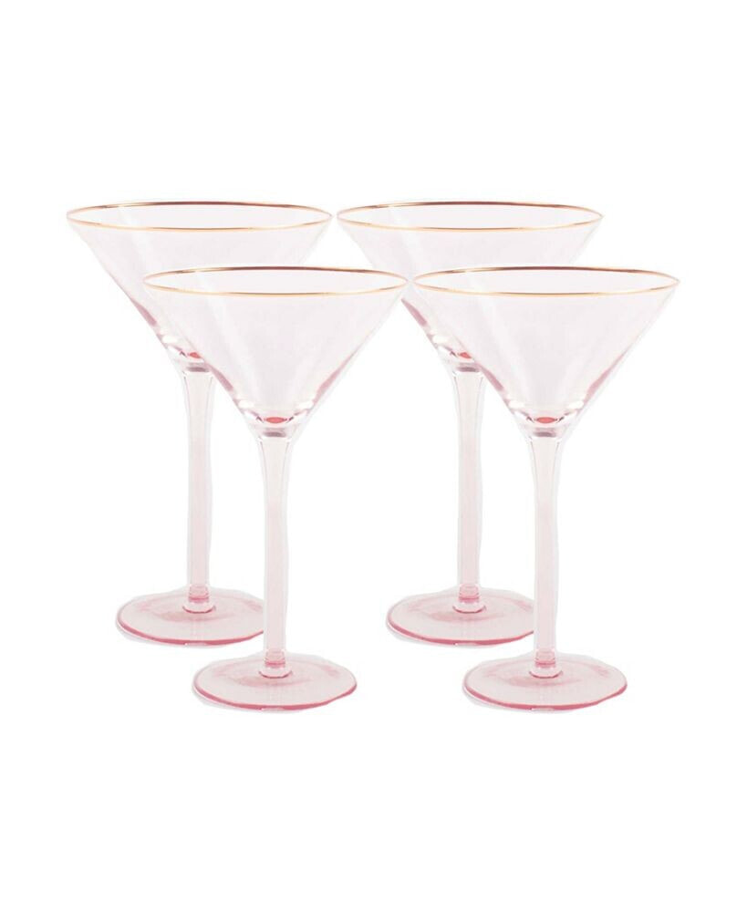 8 Oak Lane glass Stemmed Martini, 4 Piece Set