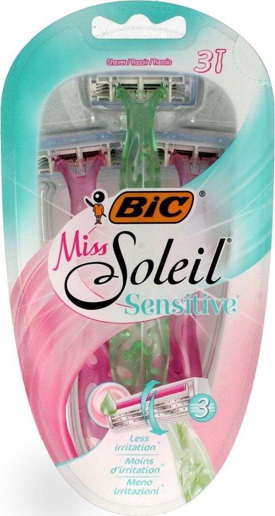 Женская бритва, лезвие Bic Maszynka do golenia Miss Soleil 3 Sensitive 1op.-3szt
