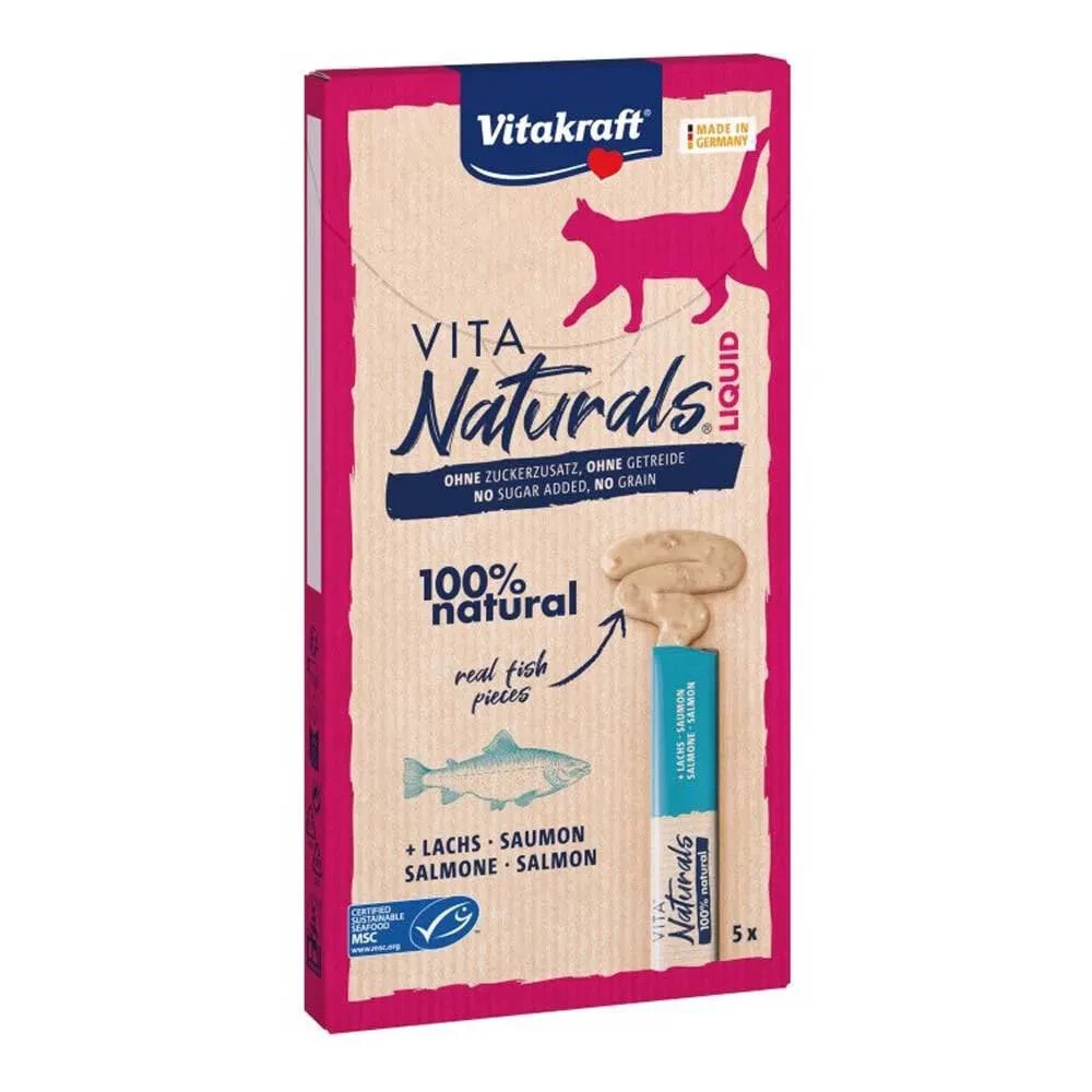 VITAKRAFT Vita Naturals Liquid Salmon 5 x cat treat 15g