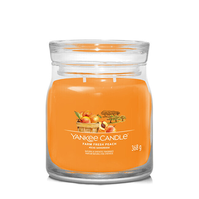 Aromatic candle Signature glass medium Farm Fresh Peach 368 g