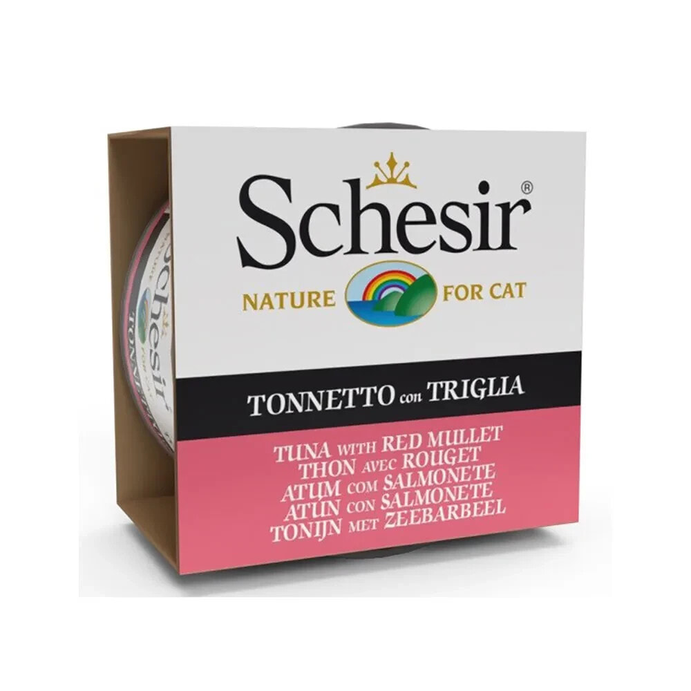 SCHESIR In jelly tuna with red mullet wet cat food 85g