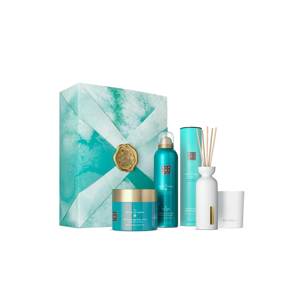 The Ritual of Karma Körperpflegeset Lotus & White Tea Bath & Body Gift Set Large - Delicately Sweet - The Ritual of Karma