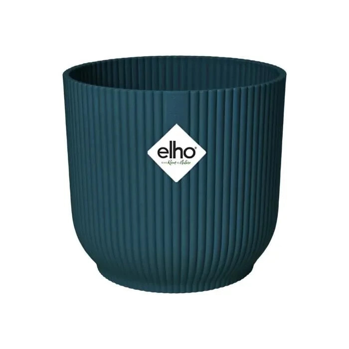 ELHO Vibes Fold Round Blumentopf Wheels 35 Blau 35 x H 32 cm Innenbereich 100 % recycelt