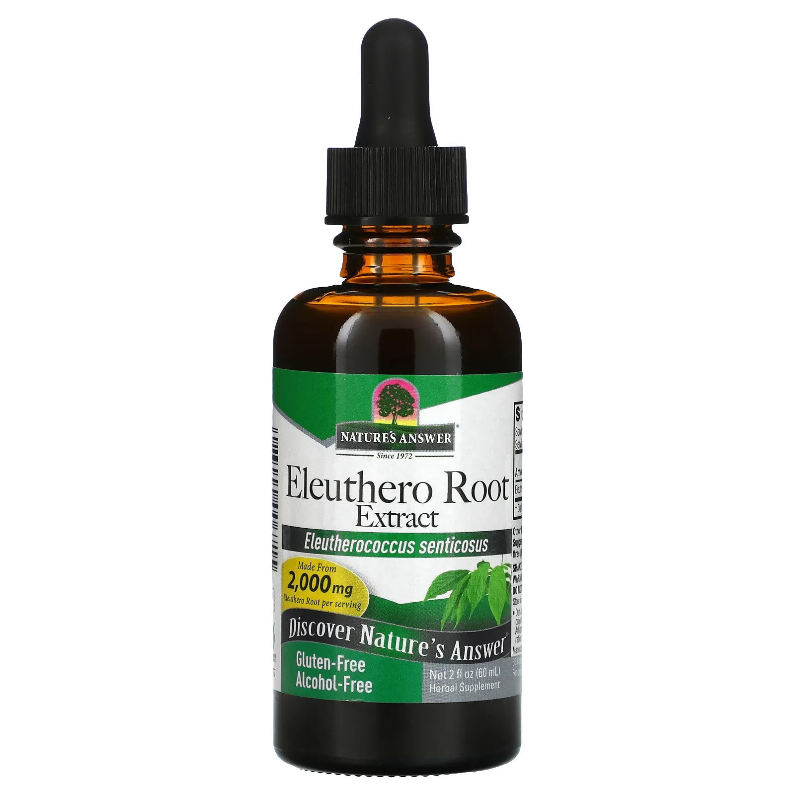 Nature's Answer, Eleuthero Root Extract, Alcohol-Free, 2,000 mg, 2 fl oz (60 ml)
