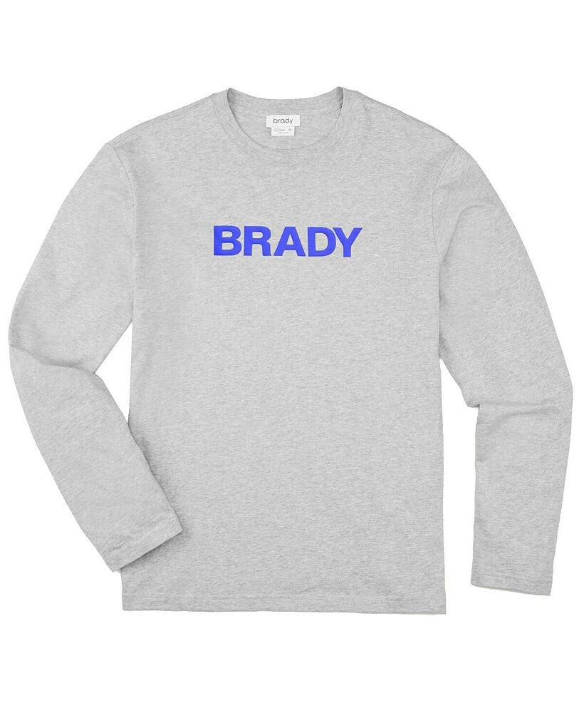 BRADY men's Gray Wordmark Long Sleeve T-shirt