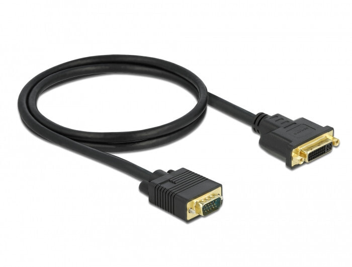 DeLOCK 86756 видео кабель адаптер 1 m DVI-A VGA (D-Sub) Черный