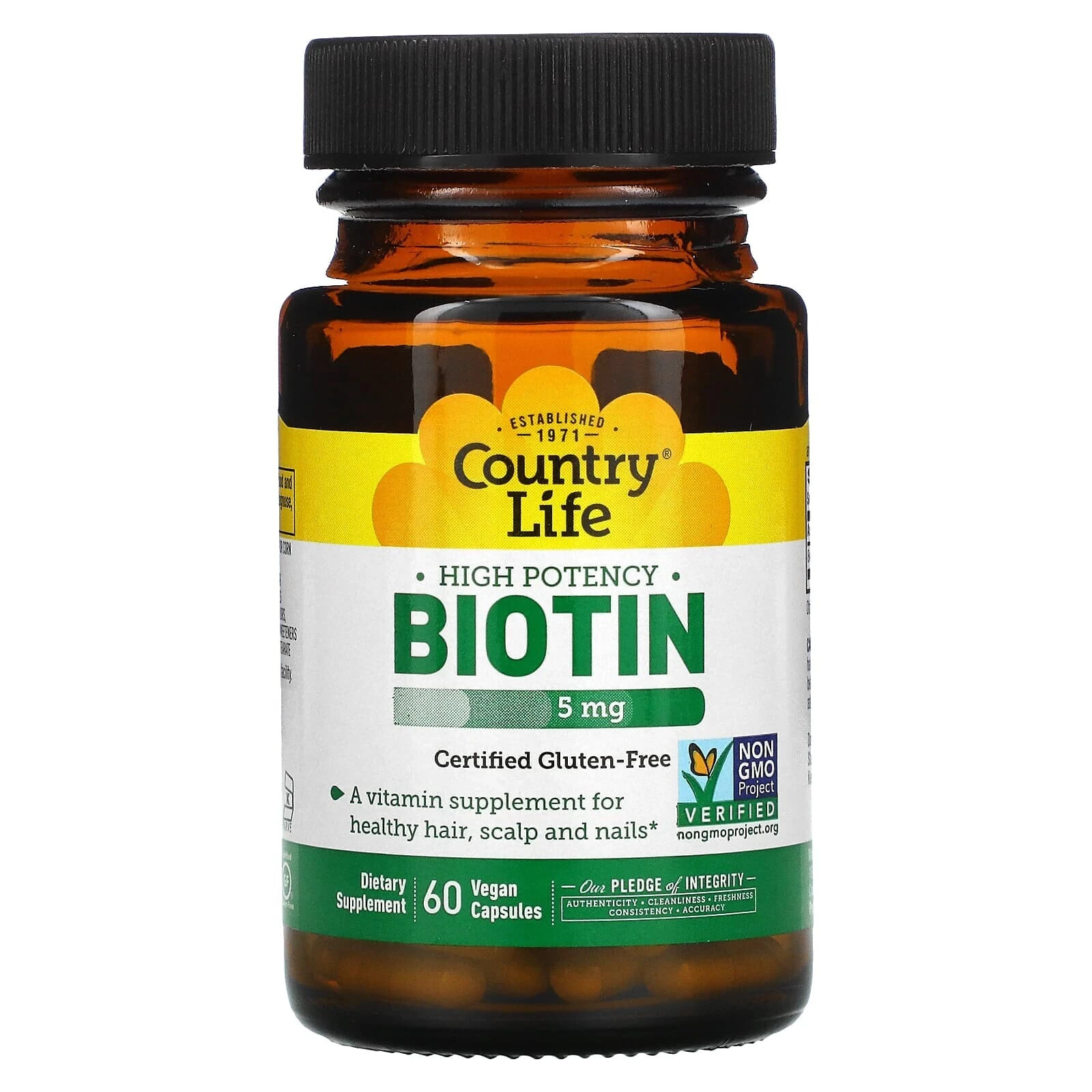 High Potency Biotin, 10 mg, 60 Vegan Capsules