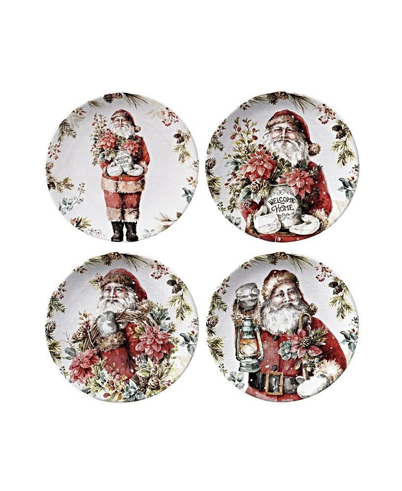 Certified International christmas Story 4 Piece Dessert Plate